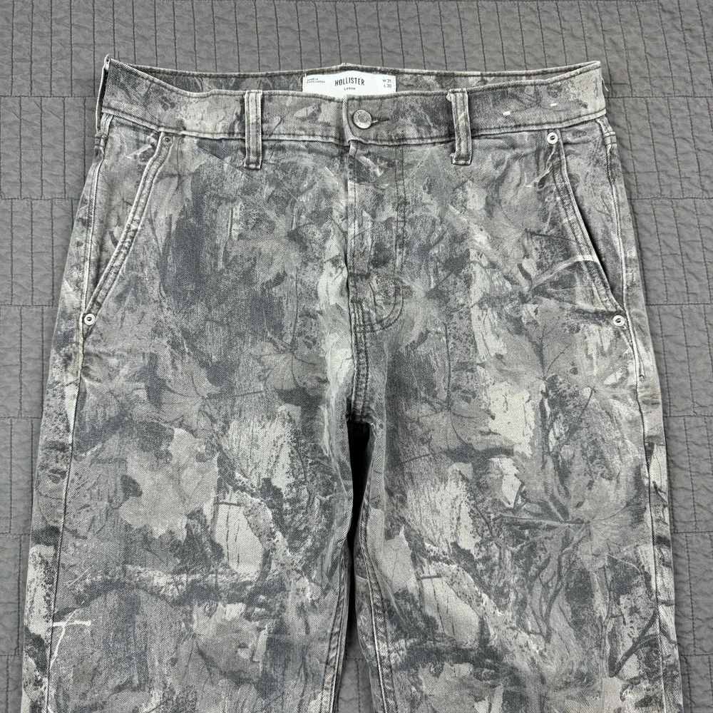 Hollister‎ Jeans Men 31x30 (32x28) Camo Straight Leg Loose Workwear Streetwear